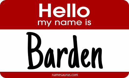Hello my name is Barden png download