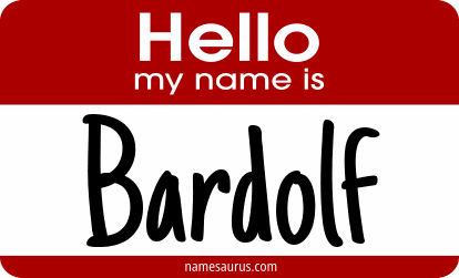 Hello my name is Bardolf png download