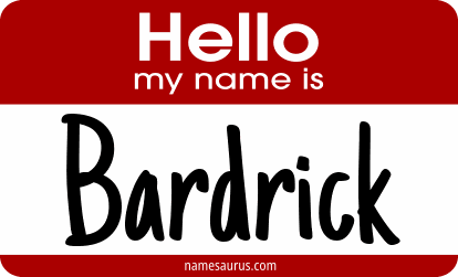 Hello my name is Bardrick png download