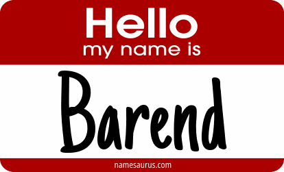 Hello my name is Barend png download
