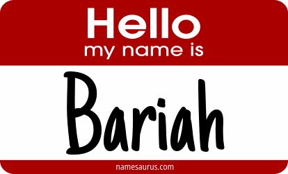 Hello my name is Bariah png download