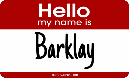 Hello my name is Barklay png download