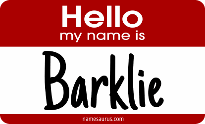 Hello my name is Barklie png download
