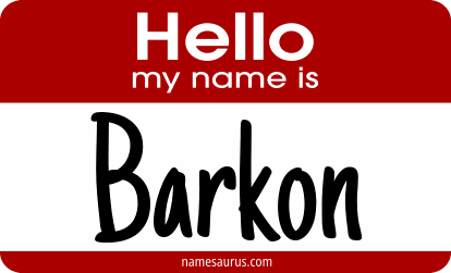 Hello my name is Barkon png download