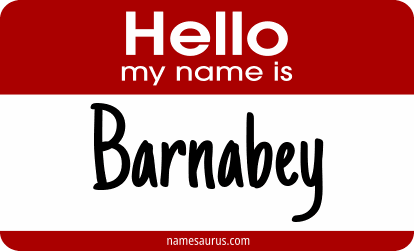 Hello my name is Barnabey png download