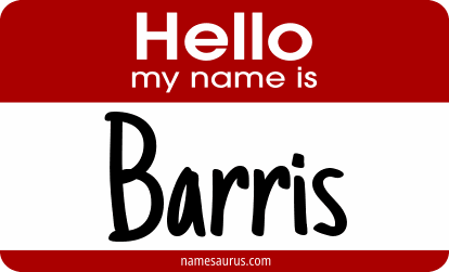 Hello my name is Barris png download
