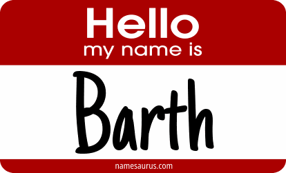 Hello my name is Barth png download