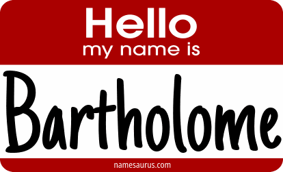 Hello my name is Bartholome png download