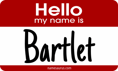 Hello my name is Bartlet png download