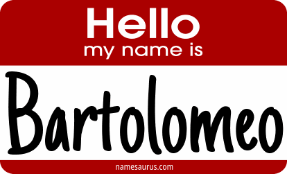 Hello my name is Bartolomeo png download