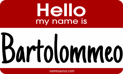 Hello my name is Bartolommeo png download