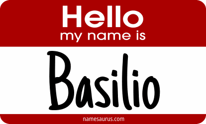 Hello my name is Basilio png download
