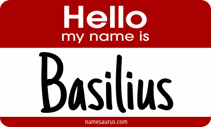 Hello my name is Basilius png download