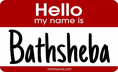 Hello my name is Bathsheba png download
