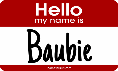 Hello my name is Baubie png download