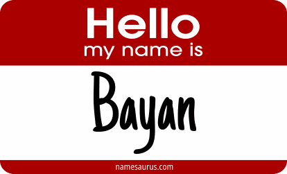 Hello my name is Bayan png download
