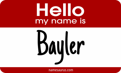 Hello my name is Bayler png download