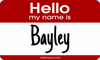 Hello my name is Bayley png download