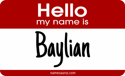 Hello my name is Baylian png download