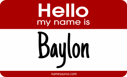 Hello my name is Baylon png download
