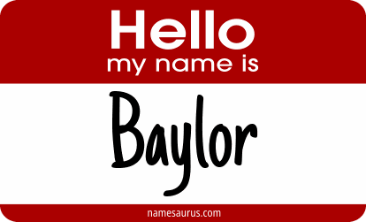 Hello my name is Baylor png download
