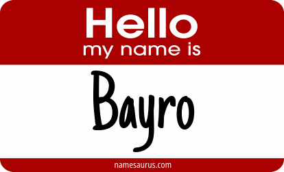 Hello my name is Bayro png download