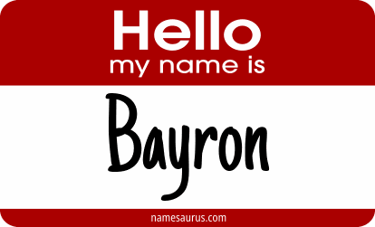 Hello my name is Bayron png download