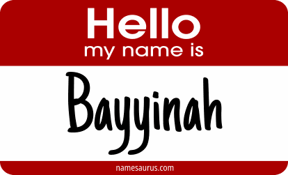 Hello my name is Bayyinah png download