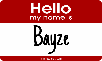 Hello my name is Bayze png download