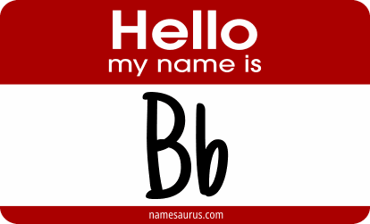 Hello my name is Bb png download
