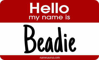 Hello my name is Beadie png download