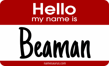 Hello my name is Beaman png download