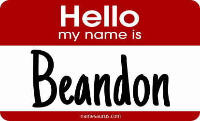 Hello my name is Beandon png download