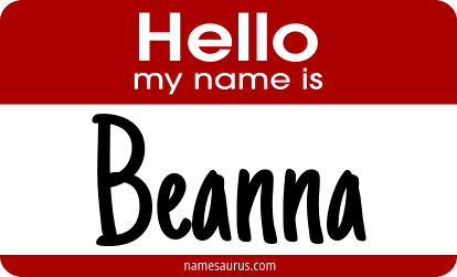 Hello my name is Beanna png download