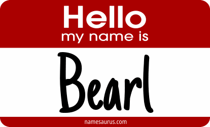 Hello my name is Bearl png download