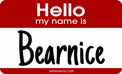Hello my name is Bearnice png download