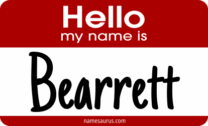 Hello my name is Bearrett png download