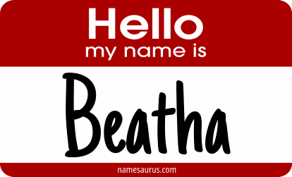 Hello my name is Beatha png download