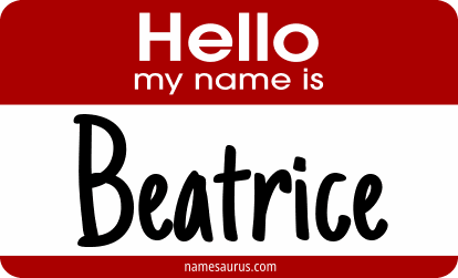 Hello my name is Beatrice png download