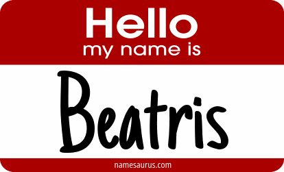 Hello my name is Beatris png download