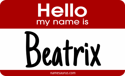 Hello my name is Beatrix png download