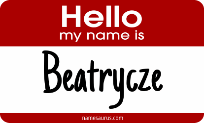 Hello my name is Beatrycze png download