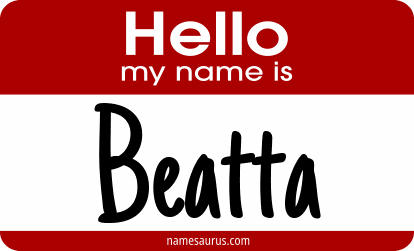 Hello my name is Beatta png download