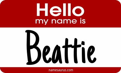 Hello my name is Beattie png download