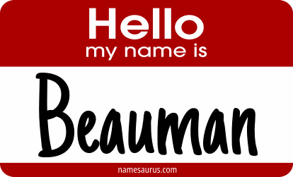 Hello my name is Beauman png download
