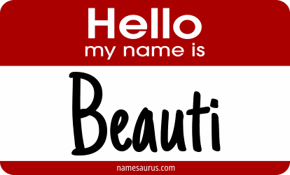 Hello my name is Beauti png download