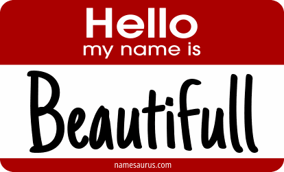Hello my name is Beautifull png download