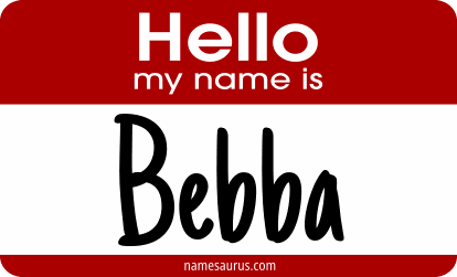 Hello my name is Bebba png download