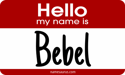 Hello my name is Bebel png download