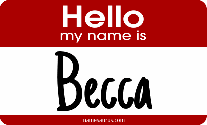 Hello my name is Becca png download